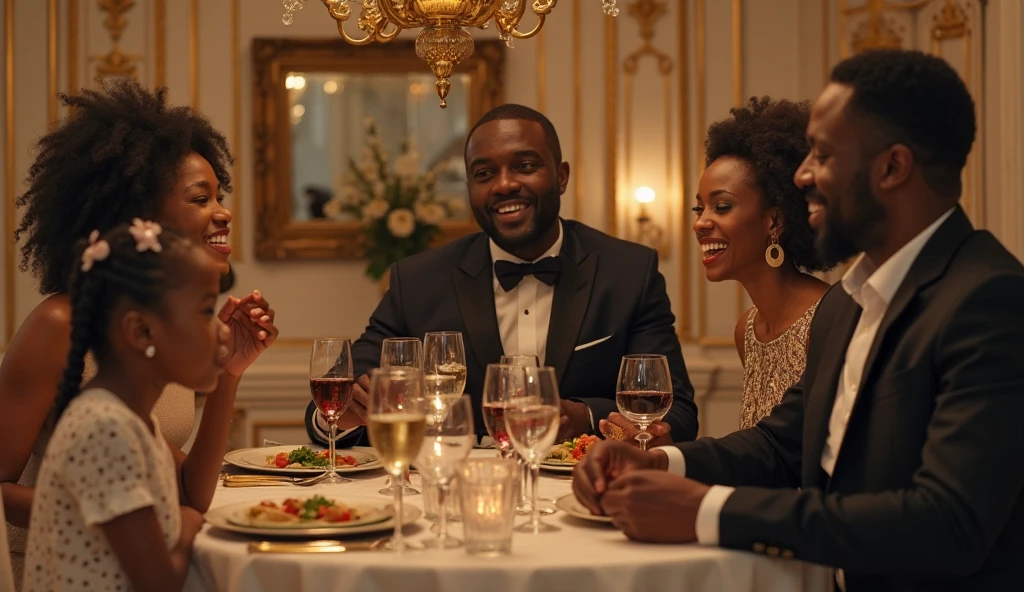 Male Waiter giving menu to black man and black woman at a restaurant. Very detailed. Ultra high quality.