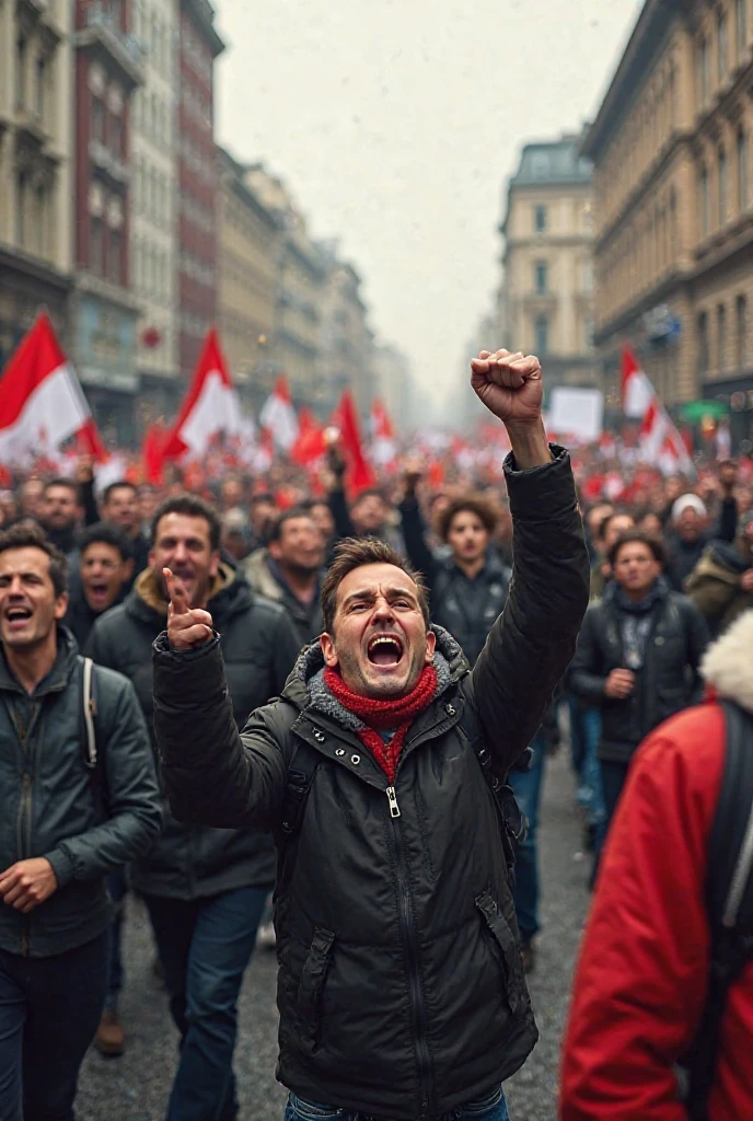 Make me a picture of a happy Nazi people in the streets for a Nazi festival