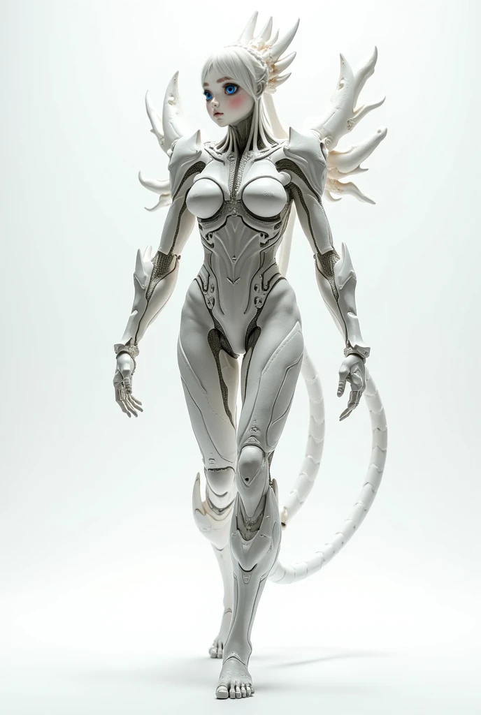 (masterpiece1.2),(best quality:1.2),(raw photo), solo,robot woman by cybernetic ludum dare, ,legs,boots,(light smile:0.85),looks at viewer,face to viewer,in the style of sci-fi baroque, (rococo_style headgear), translucent thin tubes linked with helmet,white,copper_color, glowing light,8k resolution, machine aesthetics, intricate detail, hyper-realistic sci-fi, futuristic organic,(high key lighting),the bodysuit composed of various translucent mechanical parts, H.R. Giger aesthetic,cyberpunk aesthetic. baroque xenomorph,dust in light,foggy,bokeh,kodak film,kodak portra 400,natural skin, true skin texture, Carmeara, fullbody,shiny suit,anatomical correct,,axial symmetry, 3d,realistic,skintexture, Dark horror scene. Sharp images, Use edge lights to render at 8K resolution, HDR lighting creates complex and detailed shadows on a distorted background, a touch of supernatural horror to this already insanely terrifying masterpiece,dream-like, fantasy creation, (biopunk nautilus:1.3),thrilling color scheme, amazing mutation, fractal, Geometric pattern