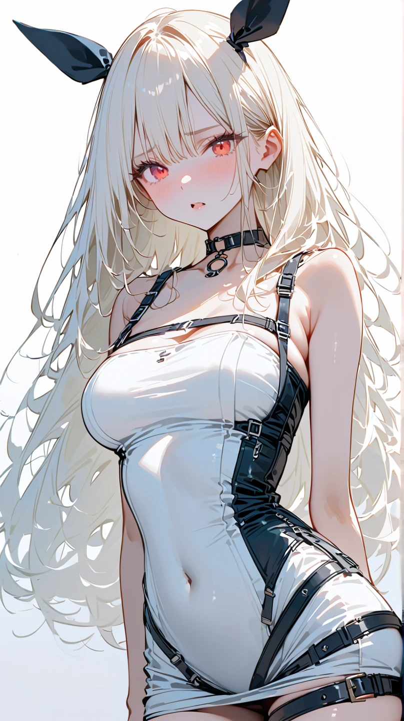 <lora:transpbunny:1> see-through leotard, playboy bunny, see-through, transpbunny,, ultra detailed, masterpiece, best quality,, serious, 1girl, (white eyes:1.1), (grey eyes:1.3), white hair, very long hair, parted hair, parted bangs, <lora:parted_hair_v1.3:1.3>, medium breasts,