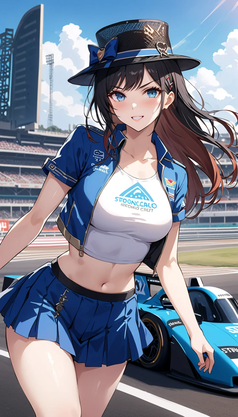 officer dva, solo girl, medium breast, wide hips, thighs, full body