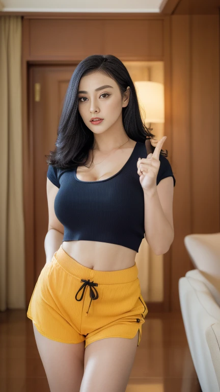 front look. ((Real life big mom)). ((different women faces, long noses, Americans, Russians, Koreans, Japanese, Ukrainians, Indonesians, Filipinos, Turks and women of mixed blood)). (various styles and hairstyles, short, long, hair tied or loose), (wearing a different color, red, yellow, green, blue, and upper clothes). wearing different pants, wear necklaces and bracelets. head straight facing the camera. (standing upright, body facing the camera, The hands are very detailed). (the fingers look perfect). A beautiful young woman in her 25s with large breasts, slightly visible cleavage, sharp nose, narrow eyes, full of make-up. Different color, ((wear different uniform and color)), (Interior wall background）(no background). Girs uniform.a man's favorite woman.