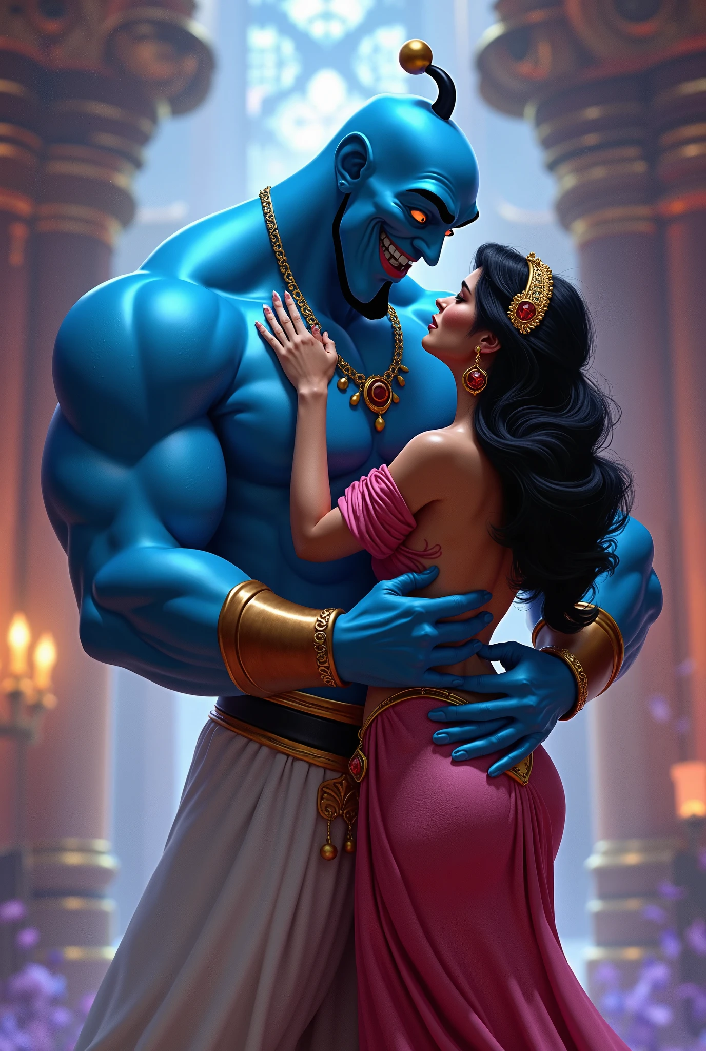Princess Jasmine getting fucked in the ass by the Genie