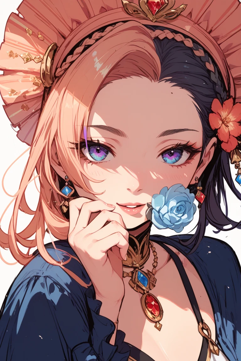 masterpiece, absurdres, best quality, ultra detailed, high Resolution, detailed illustration, bright colour, (extremely beautiful detailed face and eyes, Delicate beautiful face, 1 girl, cute face:1.3), (magenta eyes:1.1), sparkling eyes, big eyes, big breasts, (perky breasts:1.1), (pointy breasts:1.1), medium hips, glamorous body, white skin, BREAK, long bob cut, (blonde hair:0.8), messy hair, detailed hair, shiny hair, BREAK (undressed, witch:1.3), perfect lighting, (embarrassed:1.3), (ecstasy, vulgarity:1.5), (trembling:0.8), (art nouveau:1.5), (Zentangle:1.4),