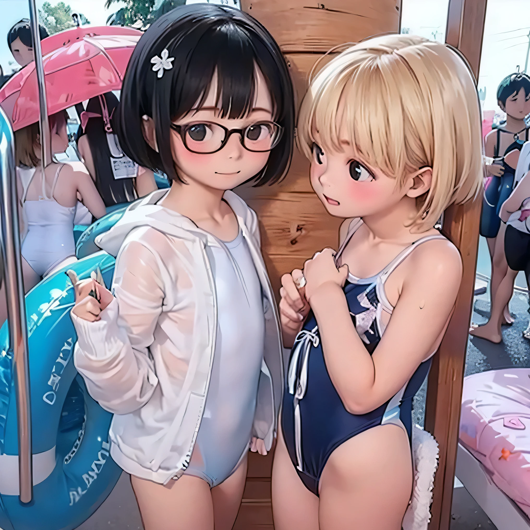 (((( Let's wear a swimsuit in the summer heat)))) lit
Bob 、 : : what are the tightest glasses ??, Feint Heart Girls