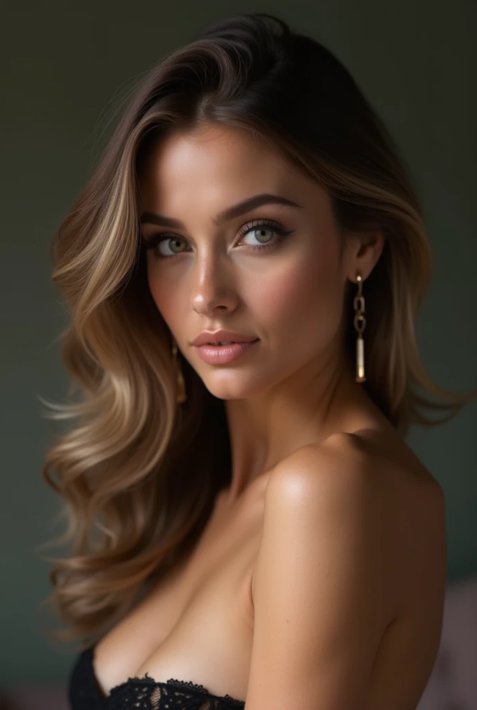 (1 German woman), well-trained, pretty figure, (realistic long, wavy curly hair), honey blonde, wearing a skin-tight party dress, triangular face, very detailed face, perfect make-up, realistic skin texture, perfect face, blue eyes, [ [ Crooked nose]], round chin, full lips, red lipstick, breathtaking look, natural breasts. She is in a trendy nightclub with neon lights and is sitting at the bar. Other people can also be seen.  High Resolution, Ultra Detailed, Highest Quality, Amazing Details, [Full Length View], [Facing Viewer]