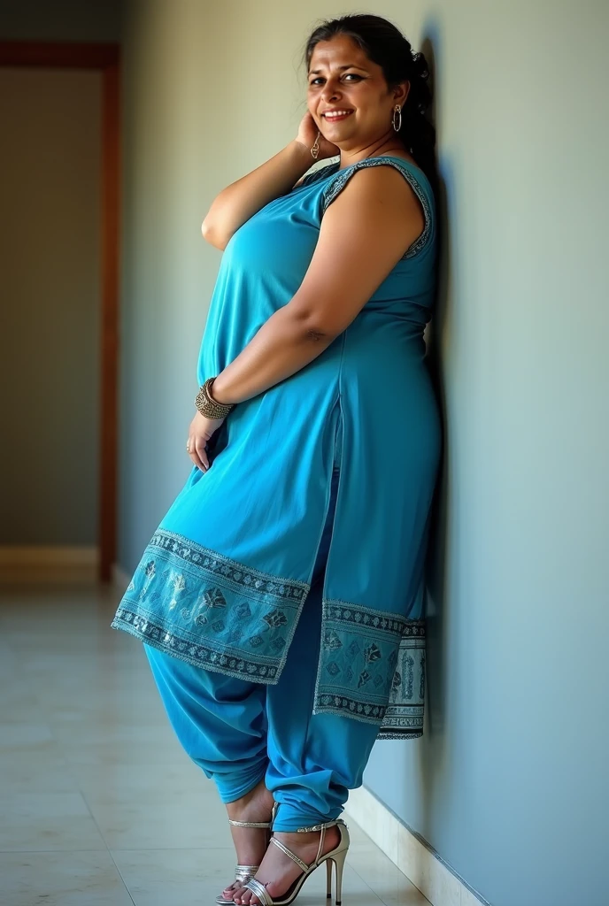 30 year old Chubby Indian girl in pijama showing butt to the camera