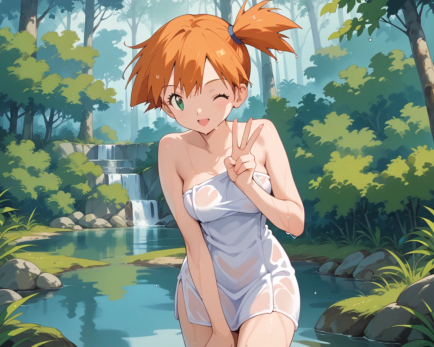 (masutepiece),(Best Quality), Asuka Langley Soryu,、Soio、Blue eyes,hair between eye,headware,Interface headset,Orange hair,Red Ribbon、bow ribbon、Big breasts、((Smaller head))、1 female、fullmoon、outdoor bath、less area underwear、Sexy pose with one knee standing、(Raw photography:1.2)、(Photorealsitic:1.4)、A smile、Textured skin、extremely detailed eye and face、beatiful detailed eyes、二重まぶた、huge filesize、(Increase the beauty of skin texture:1.1)、hight resolution、highlydetailed skin、top-quality、8k wallpaper、电影灯光、large boob,Seductive underwear、Open legs、The chest is visible、 Spread your legs、Spread your crotch、Persistent stare, Sharp eyes, sexy langeries