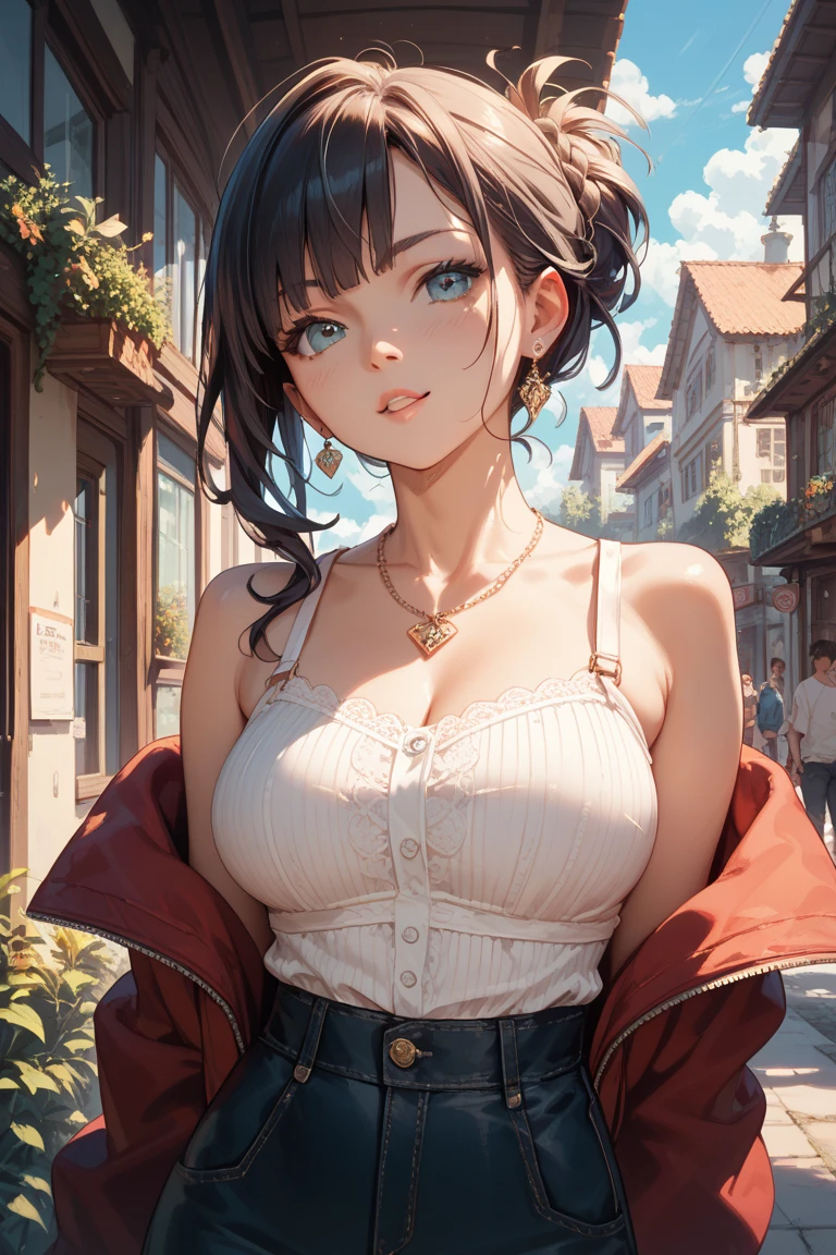 (Best Quality:1.4),  (hyper quality),  (Ultra-detailed),  1 beautiful girl,  Extremely cute,  Amazing face and eyes,  (beautiful lace gorgeous off shoulder dress:1.5),  (beautiful ???????:1.1),  (slender body:1.1),  Authentic skin texture,  bright and shiny lips,  Beautiful Goddess Advent,  (sitting, legs spread, pubick hair,  ???????? details:1.2),  Beautiful background,  Golden ratio,  conceptual art,  Super Detail,  ccurate,  high details,  Anatomically correct,  Outdoors,  Beautiful jungle,  (Giant Castle:1.5),  cutting edge,  ???? Art,  Open your legs,   Surrounded by beautiful sunsets,  dazzling lights,  Super delicate illustration details,  Highly detailed CG integrated 8k wallpapers,  RAW Photos,  professional photograpy,  Cinematic lighting,  Super gorgeous illustrations,  depth,  depth of field, (View from below)