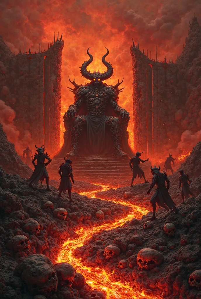 Hell scenes, Excerpted from the book by Dante Alighieri, gustave doré style, 4K, detailed.