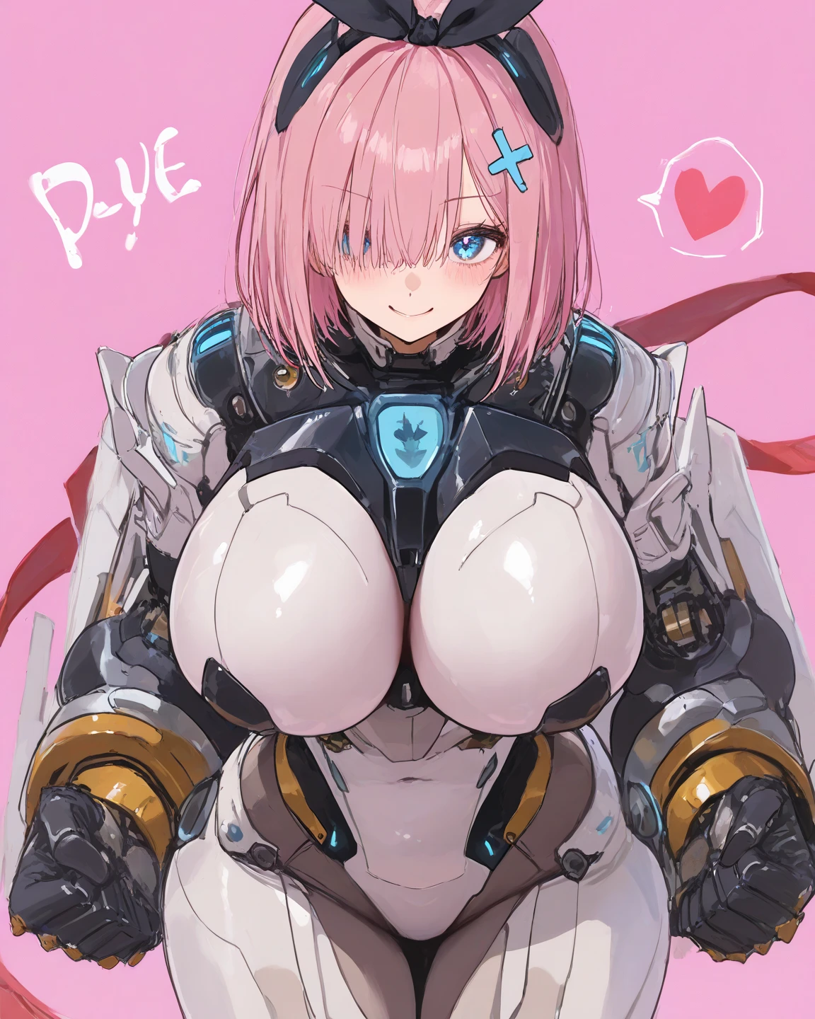 1 girl, (Cao Cao resolutiabout, pixel perfect, gorgeous illustratiabouts), (hyper qualit, piece flies, etheric: 1.4), (1 girl), (((((hand_about_having_In that:))))), (((stare,Cao Cao_flegs))), (((facing the front)), (((gazing_Mattire))), ((((In that: focus)))), ((tatoo)), ((Woman)), Cool atmosphere, (((Advanced armor))), blue colored eyes, ((((1 girl)))), (((cybernetic armor))), (((((((milf))))))), ((thick-tCao Caos)), (((Broad Hips))), ((Large breasts that are about to burst)), white fitted costume, (((Woman))), (((what_to spend_technological armor))), ((firm skin)), knee-Cao Cao, lewd Woman, (shining skin), big pink hair