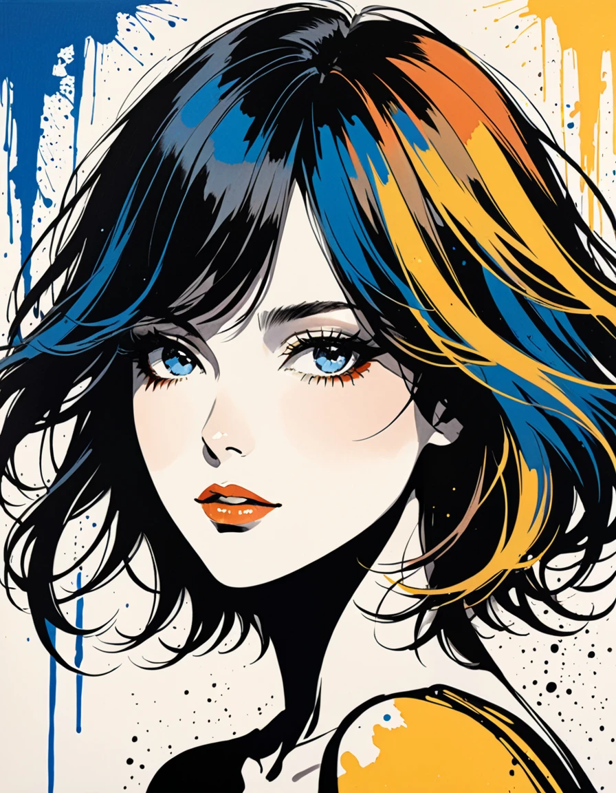(((masterpiece, highest quality))),(((solo:1.2))),(((1girl:1.2))),32k wallpaper, very detailed, poster, vintage science fiction,(((((geometric cinematic movie poster))))), (bauhaus), shape,(((abstract))),(mid century modern),movie poster,(((((portfolio))))),(((((Close-up))))),(((((bust up))))),((((more various angle)))),(((highlight))),((((heterochromia)))),(((complete. detailed face))),(((Extremely talented))),(((((most complecated machine))))),Colorful color scheme,(Cleavage),(((((unlimited mechanic Workaholic))))),(((Absolutely detailed Mighty machines background)))