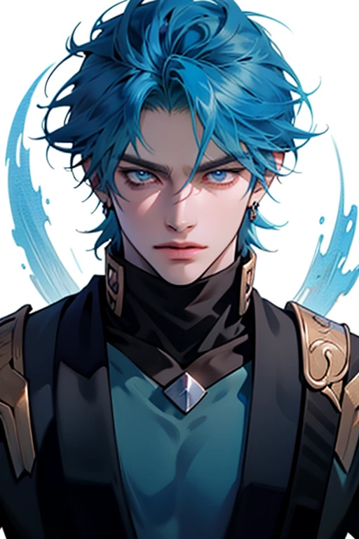 （realisticlying，Handsome man，The photograph，Clear hair，8K，Yellow pupils）Genshin Impact，Genshin, The fish in Genshin，Ray，Dark magic，Handsome man，电影灯光，