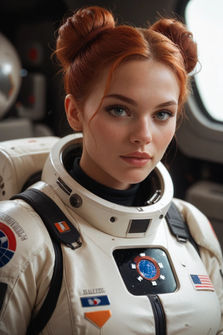 score_9, score_8_up, score_7_up, best quality, masterpiece,realistic, photo of a ginger woman, in space, futuristic space suit, (freckles:0.8) cute face, sci-fi, dystopian, detailed eyes, blue eyes