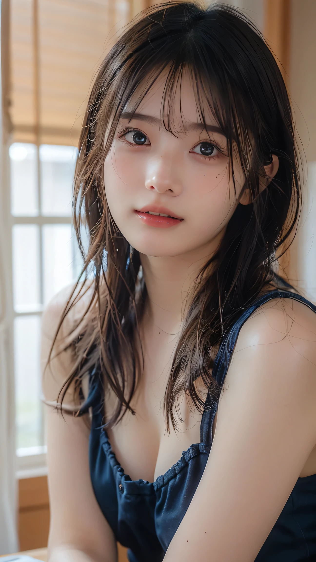 Handsome Japanese male model 17 years old Black Hair Beautiful Skin Slim and muscular face shoulder, nude, Photo slightly subtracted 童faceでカメラを見る no background Upper body