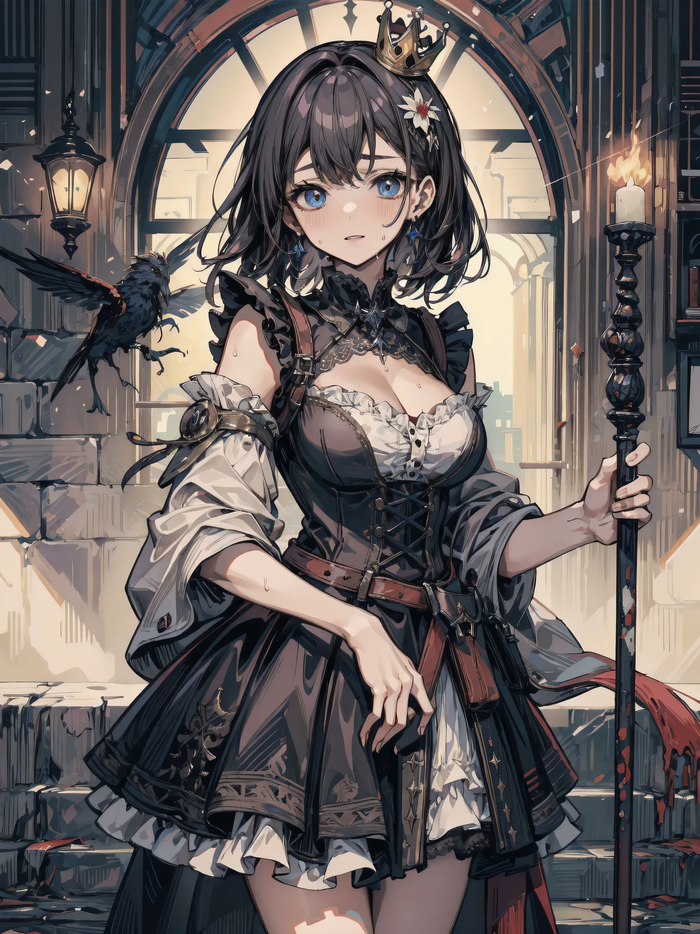 <lora:Thron-10:0.7>, Thron, 1girl, purple loincloth, ((white top)), quiver, cat ears, cat tail, forest, hair over one eye, masterpiece, best quality,