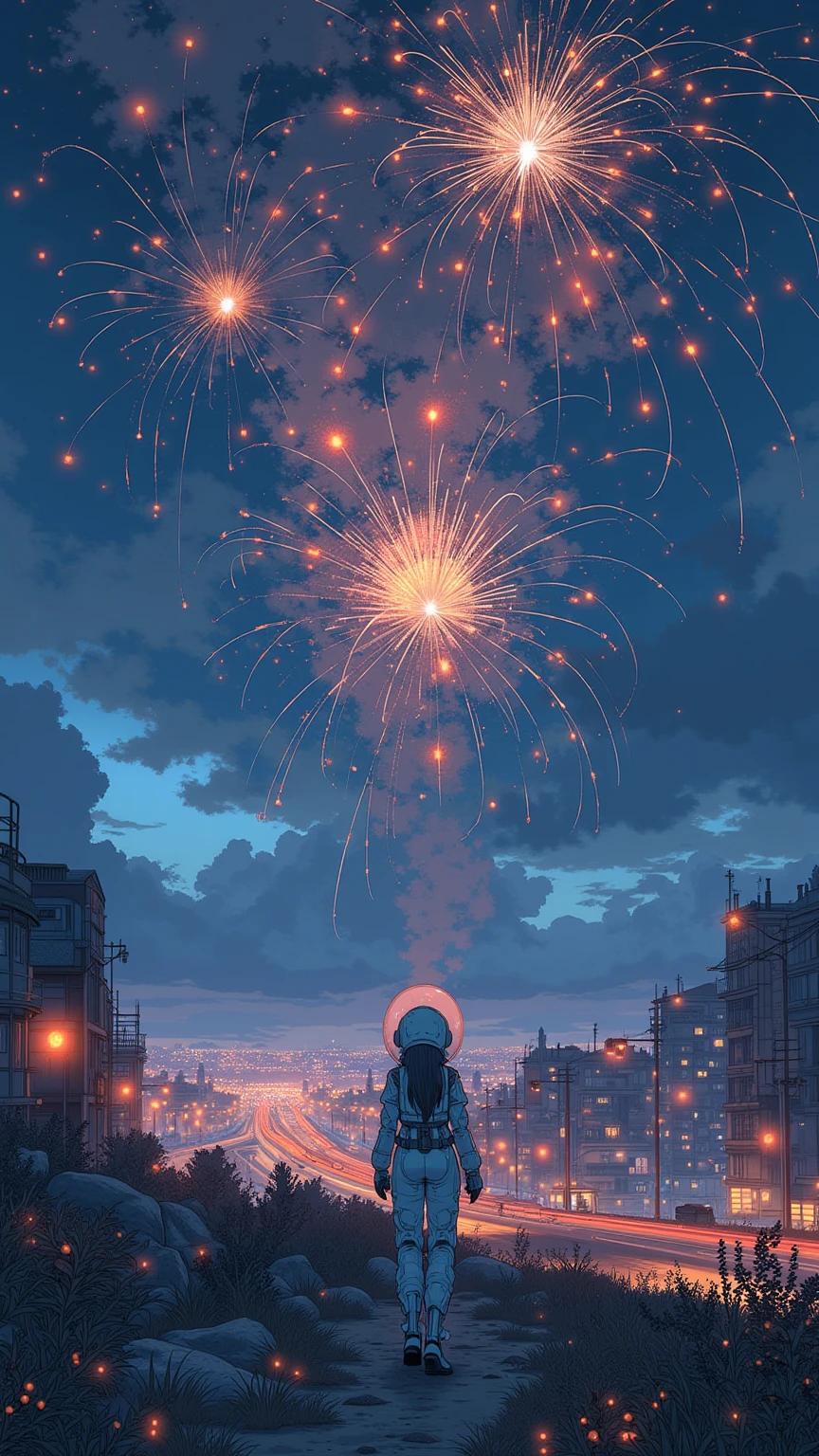 背景にたくさんの光がある線香 Fireworks を手に持っている宇宙服を着た女性, pictures:Nico Henrishon, Pexels, Light and Space , 線香 Fireworks , magical , les with full throttle in the air, les with full throttle, Fireworks , les with full throttle, Circuit that emits, flying, beautiful images, , light les with full throttle, les with full throttle all around, fire 、 long exposure 、 魚眼レンズで撮影 long exposure 、taken with a fisheye lens with futuristic lights、futuristic girl in a highly transparent spacesuit,futuristic girl in a highly transparent spacesuit、colorful light emitters、