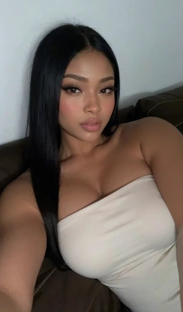 Ultra realistic, Cinematic Lights, real black girl, 16K, best quality, High resolution, warm atmosphere, dreamy atmosphere, 1 girl, 18 years old, tall, straight hair, long black hair, forehead bangs, slanted eyes , sexy look with eyes, cute pretty face, beautiful makeup, beautiful mouth, realistic skin, skin being lightened, perfect shading, wearing a sexy outfit, earrings, hot tall slim body, natural breasts, hot and slim realistic body, hot girl , seductive, sensual posture, big hips, thick legs, different positions in various types of angles, Realistic textures, blurred background, Depth, dream aesthetics, Dream atmosphere, cinematic lighting.  