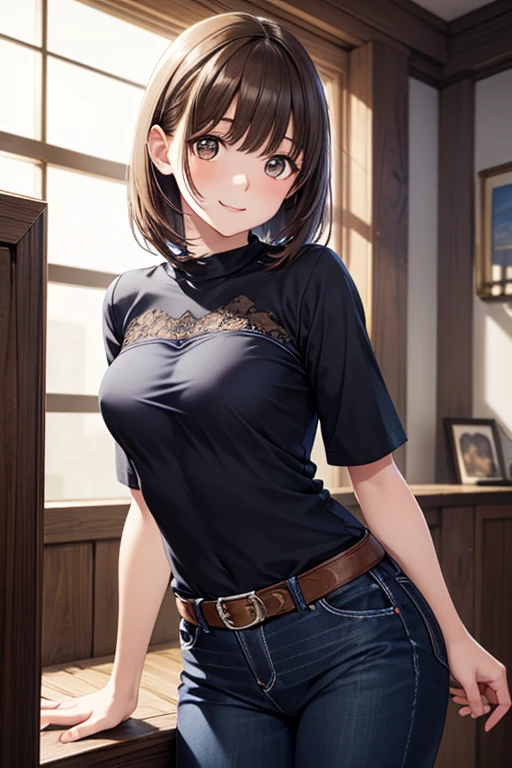1 boy, re4leon cowboy shot ,black shirt, , black pants, Highly athletic ...