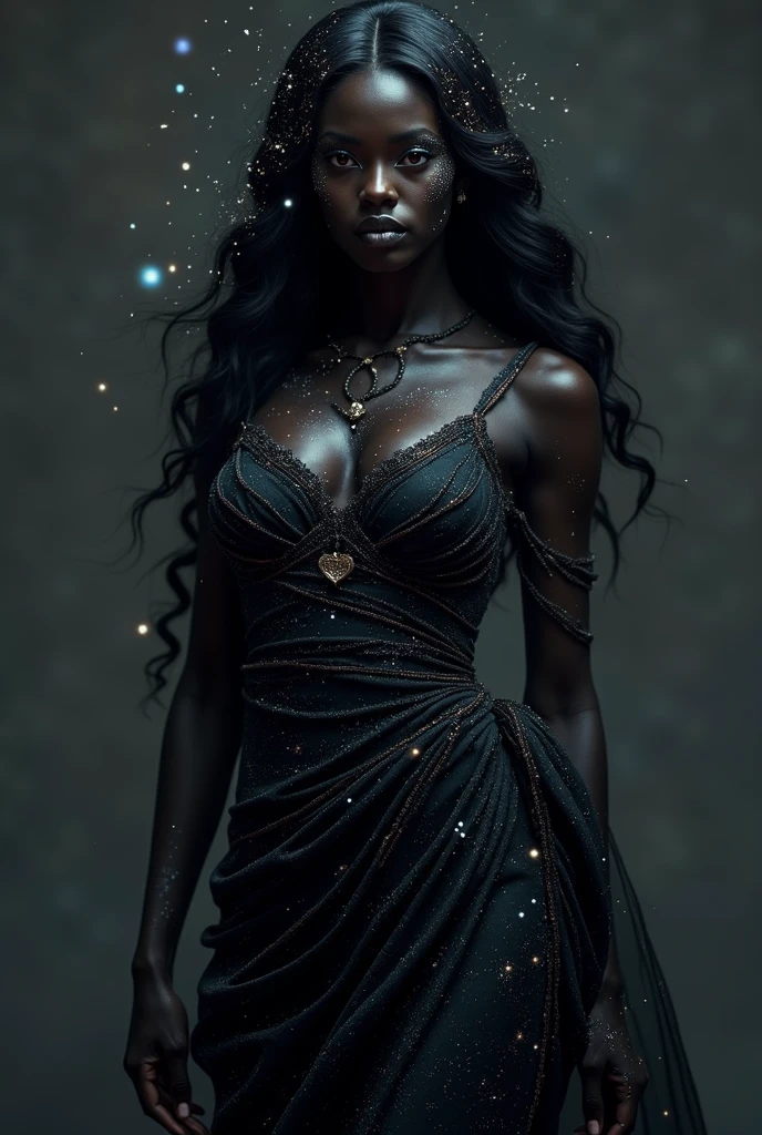 create a dark elf, wearing sexy, flowing white clothes. the elf is black. change your clothes