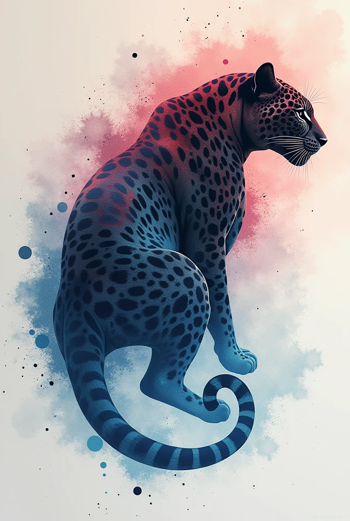x} a glowing light effect or the feeling of a clear sky. Main Figure , should be a strong and elegant jaguar, the body is drawn with flowing and artistic lines. Jaguar, Warrior ruhunu simgeleyen keskin ama estetik çizgilerle detaylandırılmalı, There can be minimal but meaningful symbols around the jaguar.
Background, mor, should be detailed with sharp but aesthetic lines symbolizing the warrior spirit, should contain smooth transitions with abstract watercolor effects in shades of blue and pink {x} adding ink splashes and circular abstract lines the design must be strengthened. A vertical watercolor tattoo designed for the arm or leg, Hope (emphasized by sharp and dynamic lines), courage (unbreakable, a strong line that does not break), two (a serene line form or subtle divine symbols), Warrior (a posture) body should have shadings and light point details such as.
wrought, should be in a modern and artistic style, small minimalist elements can be added representing. Black fine details, should make the design expressive.”