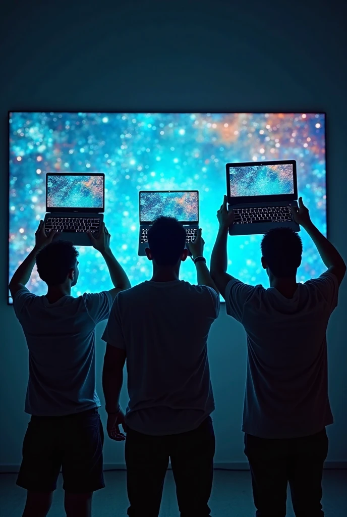 Instagram post with the question Let's talk about screen usage? With images from mobile devices, as a cell phone, notebook and TV being used by children, adolescents and adults