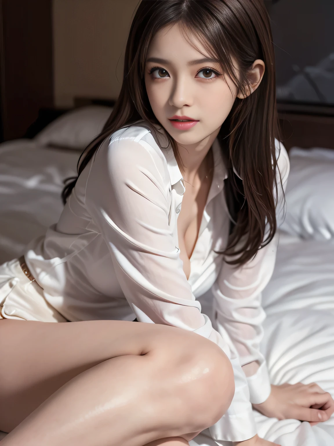Women in their 20s Beautiful Women 、 Full body Good, delicate and beautiful lips Clear and beautiful face with balanced eyes. (Very beautiful and meticulous make-up 、 light make-up, beautiful brown hair 、 short hair) 、 High resolution, highest quality, masterpiece 、 8K quality, gorgeous jewelry, beautiful color masterpiece Tindall effect, real picture, high resolution, soft light, high quality, smooth and 10x pixelated 、 (beautiful eyeshadow: 1.5), 、Ecstatic Look 、 ((Off-lady 、 Business Women's Suit Shirt) 、 Cute round face, incredible 、 (FCUP Big Chest 、 Big Chest 、 Transparent Double eyelid 、 Partially Confused expression 、 Sexy Mouth 、 Skirt Shea Jacket 、 Dark Miniskirt 、 (Lifting the skirt of the skirt with both hands to show the entire picture of the white silk pantry 、 to the camera) 、 White panties 、 Snow white panties 、 (low angle) 、 winter, snow, (M-shaped legs on heavy sidewalk 、 squats). She intentionally shows panties with legs apart, arms tight hands, perfect fingers, perfect fingers,
