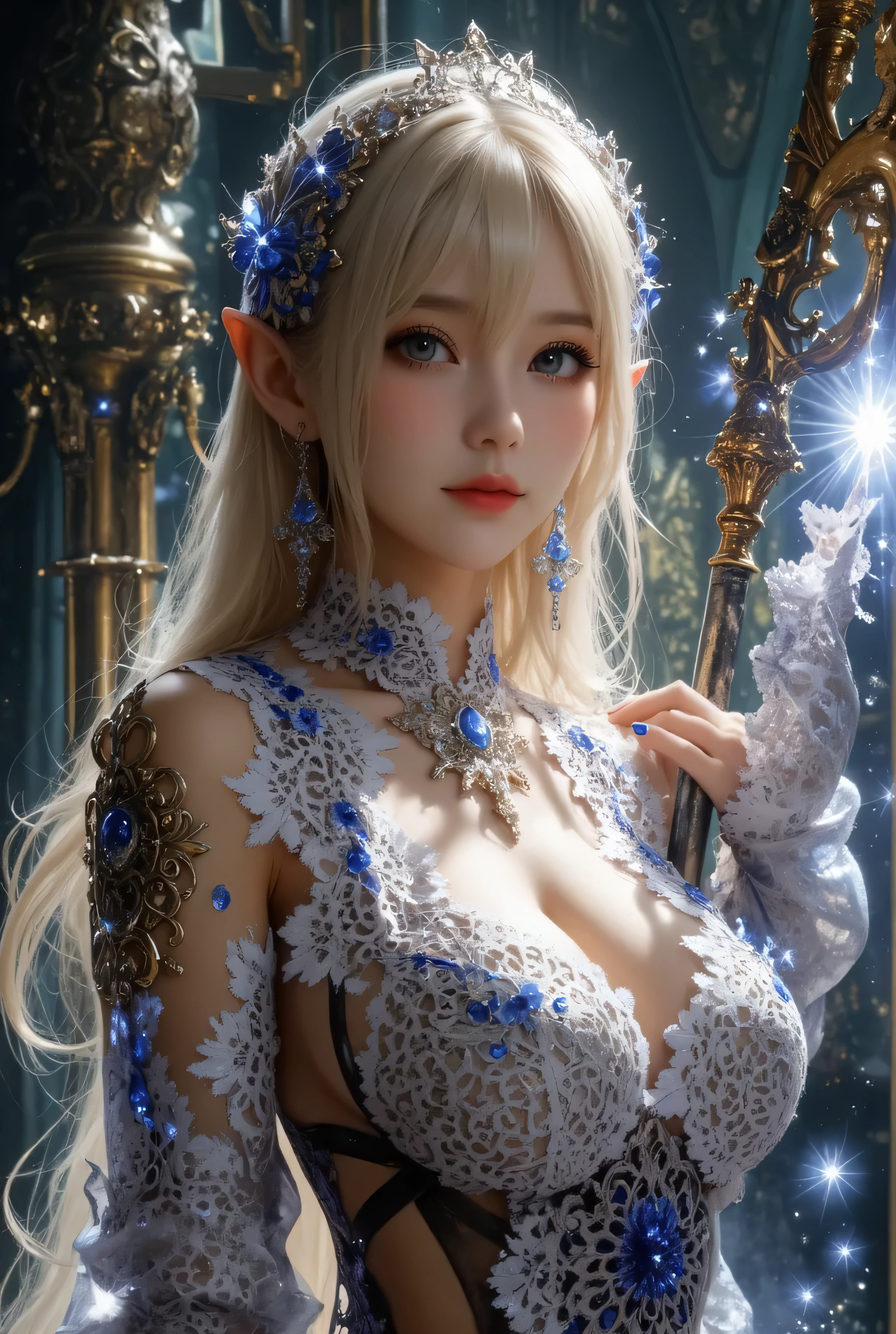 (RAW image quality:1.4), (NSFW), ((1 female:1.4)), one personで, 16 years old, 7 head and body, (cute face), (Beautiful shining blue eyes:1.4), (ideal body proportions), (An android with a mechanized left leg and left arm.:1.4), (platinum metal machinery), length , chest fantasy, cleavage, big breasts, (Underboo Boo:1.4), magic effect, ((small and thin costumes:1.4)), (((Exposed raw skin:1.4))), ((exposure of the lower abdomen:1.4)), (Costumes that dig into the crotch), (pubic hair), (has a big sword:1.4), , strong wind, My clothes are transparent, Wet, short hair, black hair, , thin, small ass, beautiful feet, thin脚, surrealism, cinematic lighting, written boundary depth, one person&#39;point of view, f/1.8, 135mm, nffsw, battle pose, table top, Accurate, ((anatomically correct)), rough skin, Super detailed, advanced details, high quality, award-winning, 最high quality, High resolution, 8k