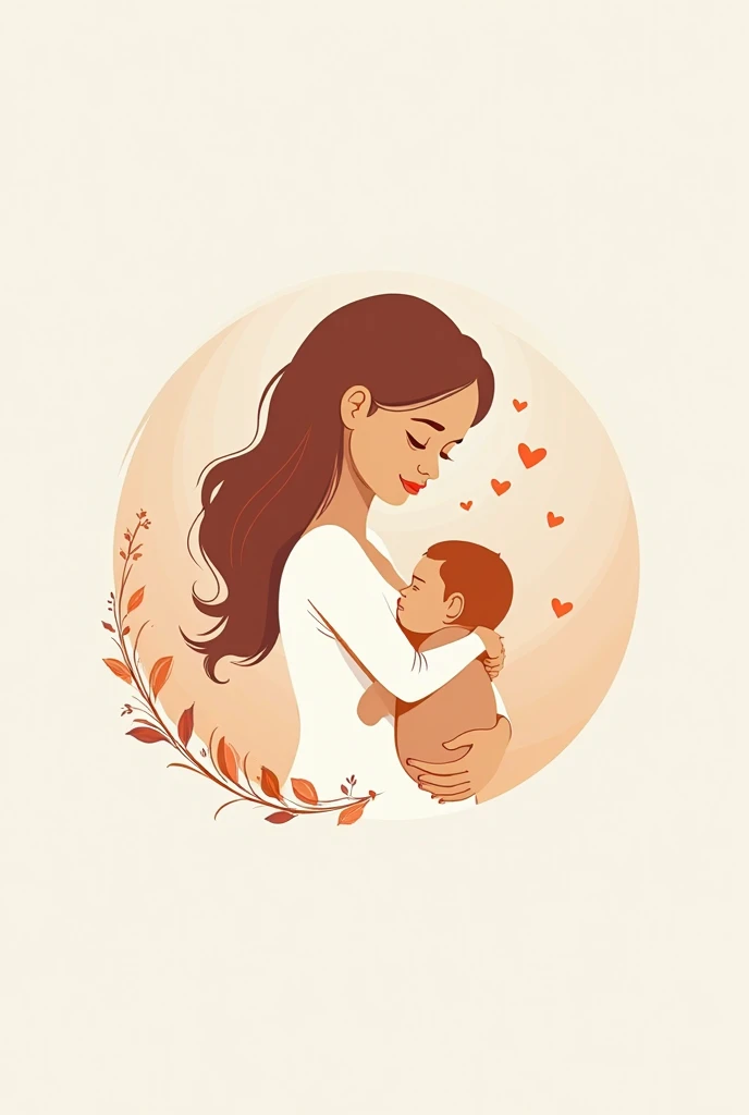 デザインセンスに優れた、Please create a logo for the Japan Breast Milk Promotion Organization.、Heart shaped ribbon、Smiling mother and baby