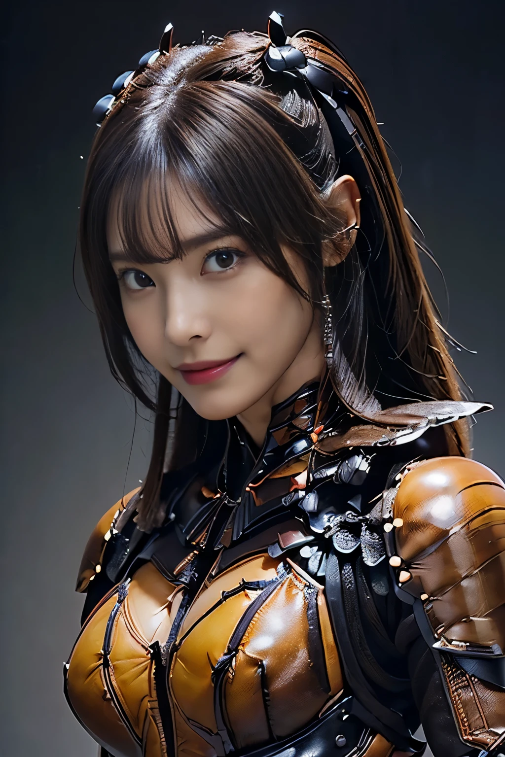 (high resolution,masterpiece,best quality,extremely detailed CG, anime, official art:1.4), realistic, photo, amazing fine details, all intricate, gloss and shiny,awesome many layers, 8k wall paper, 3d, sketch, kawaii, illustration,( solo:1.4), perfect female proportion,villainess, (fusion of dark brown cockroach and lady:1.4), (brown cockroach form lady:1.2), (brown cockroach lady:1.2), (fusion:1.2), (solo:1.4), (evil smile:1.2), muscular, abs, (cockroach brown exoskeleton bio insect suit:1.4), (cockroach brown exoskeleton bio insect armor:1.2), (brown transparency cockroach wing:1.4), (brown cockroach antennae:1.3),