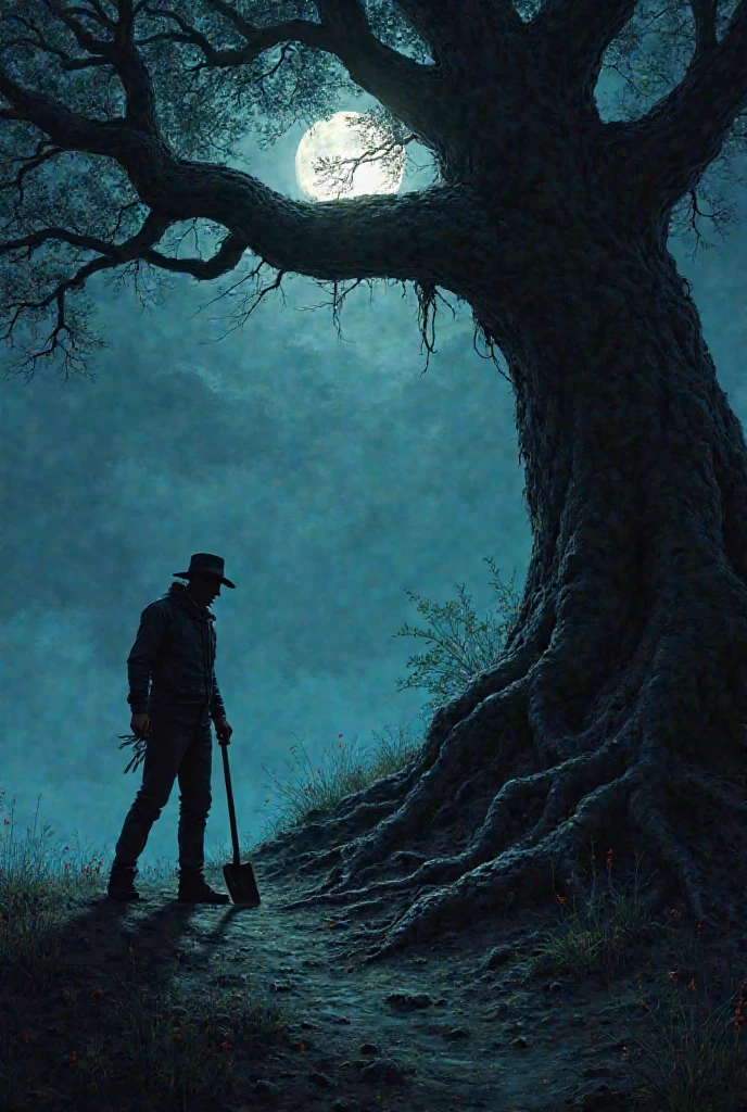 Dark Country album cover, with a skull-faced man in the moonlight holding an art-style pistol of engraving, Monocromo, cold colors. artistic style of engraving, cold colors. Arte lineal, Monocromo, temor, Gothic, horror, surrealista, terror, miedo, Dispair, Monstruoso humanoide, fantasy, dreamlike, dramatic