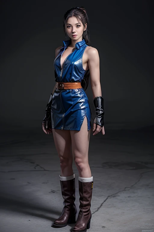 (RAW shooting, Photoreal:1.5, 8k, highest quality, masterpiece, ultra high resolution), perfect dynamic composition:1.2, Highly detailed skin and facial textures:1.2,beautiful and aesthetic:1.2,full body, Fair skin, (large breast:1.4, Chest gap:1.4),(perfect limbs:1.2),(1girl,tall,asian,sexy,glamour,(standing:1.2),(ragnarok_ninja),short black hair, earrings,necklace, hairband,red ninja scarf,pupple ninja costume,battle gloves,kunai,Thigh tights,ninja shoes),