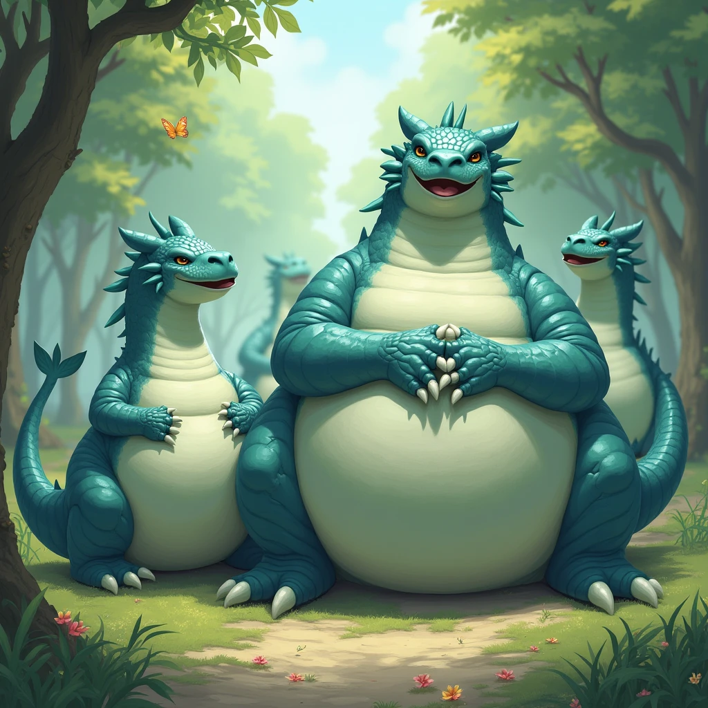 (chubby male crocodile cub), sitting in a pillow at night, nude, penis, fat pad, belly overhang, shortstack, smile, duo, 2boys, anthro, chubby thighs, crescent moon, stars in the sky, pastel colors, facing front, open eyes, belly rub