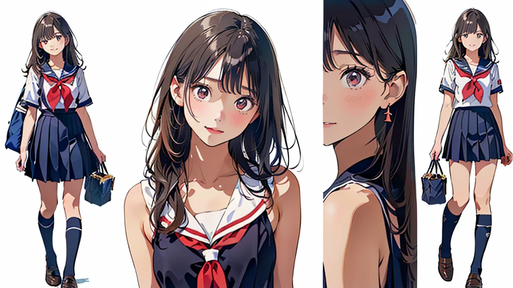 (That's horrible:1.3) Close photo, Cherry Nobody SD15, (Beautiful Face:1.1), (25 years:1.5), Fine grain, Dynamic pose, (Big eyes:1.0), (Toned body:1.1), (Long Wavy Hair:1.2), naked, wear (Swimwear:1.1), Sandy Beach, (primary color:1.3)、(highest quality、masterpiece、High resolution、detailed)animeスタイル、flat style、(Shining Eyes、detailedBeautiful Face), BREAK,1 girl、anime