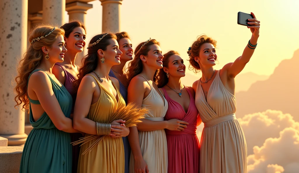 Best quality, 4k, high-end, ultra fine: 1.2), realistic, ancient roman, A group of blonde prostitutes laughing, Medium shot ,Three blonde women, dressed in revealing clothing, share a laugh on a street corner in ancient Rome. Sunlight filters through the buildings, casting dappled light on the scene