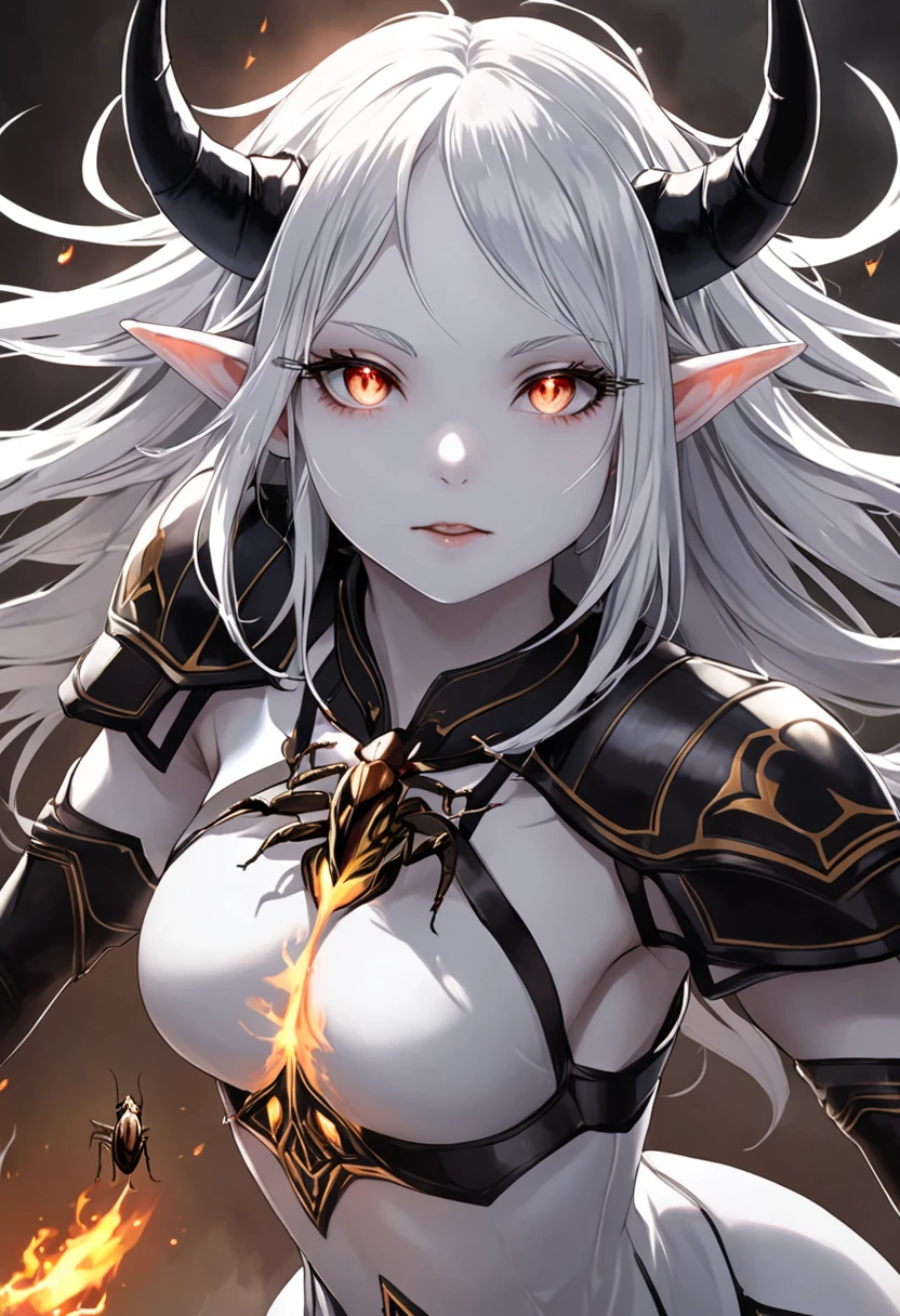 hell Hound、monster girl encyclopedia、Dark Skin、Black sclera、Red eyes