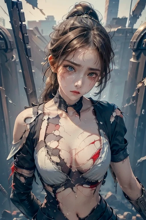 (8k.RAW Photos), ((Highest quality)), ((masterpiece)), (detailed), I,Asian y, (Bon4), ((woman1people々and a man1people々)), (Glamorous woman), (Excessive sweating all over the body:1.3), (Black Hair), (short hair), (ponytail), (Bedroom), (Tied up wi:1.5), ((C-cup breasts with firm ((The chest is exposed)), ((Stand with your legs wide apart)), ((A man is grabbing a woman's breasts from behind)), (l expression)), ((Black Lingerie)), necklace, Earrings, bracelet,