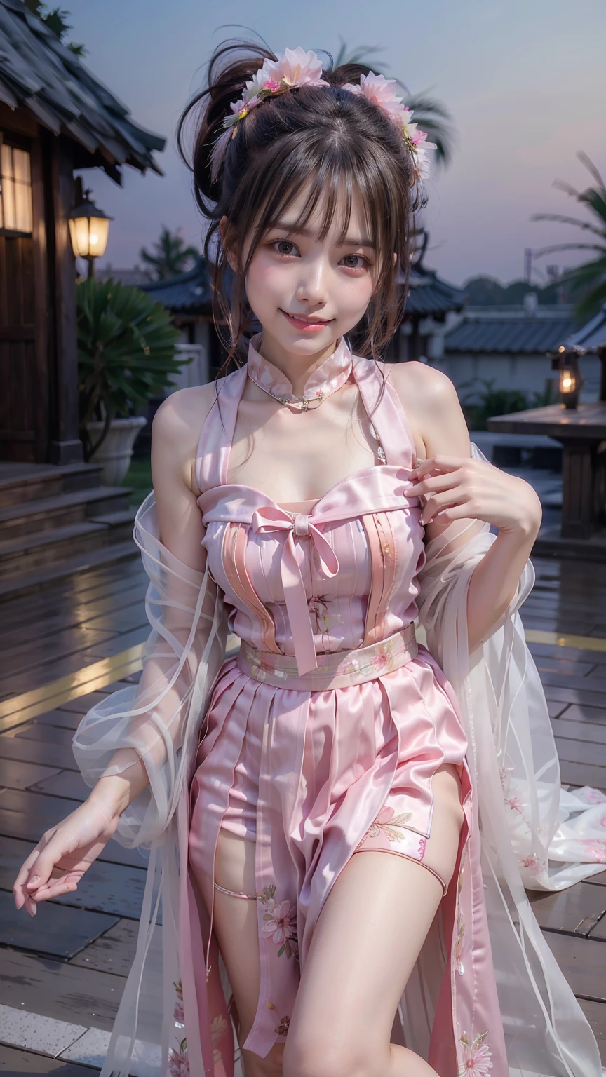 (masterpiece:1.2, Highest quality), (Realistic, photoRealistic:1.4), Beautiful illustrations, (Natural Side Lighting, Cinema Lighting), Browsing Caution, 
View Viewer, (Bust up shot)、Front view:0.8, 1 girl, Japanese, high school girl, Perfect Face, Cute and symmetrical face, Shiny skin、
(Semi-short cut hair, Side Lock, Light pink hair), Parted bangs, Emerald green eyes, Long Eyelashes, (Big Breasts:0.8), 
Beautiful Hair, Beautiful Face, Beautiful fine details, Beautiful clavicle, Beautiful body, Beautiful breasts, Beautiful fingers, Beautiful nipples、Beautiful armpits、Beautiful, perfectly aligned teeth、
((A cat suit with attention to detail、(Pastel red floral lace panties、Lace mini maid apron、Black garter stockings)、Shyness、(Open your mouth:1.3)、Red bow tie、Earrings、(topless:1.6)))、
((The background is night、moonlight、garden、firework、Night Festival))、  (Troubled face、Upward glance), (The skin is moist and wet:1.2)、(Semen is on it:1.6)、(Licking your fingers:1.2)