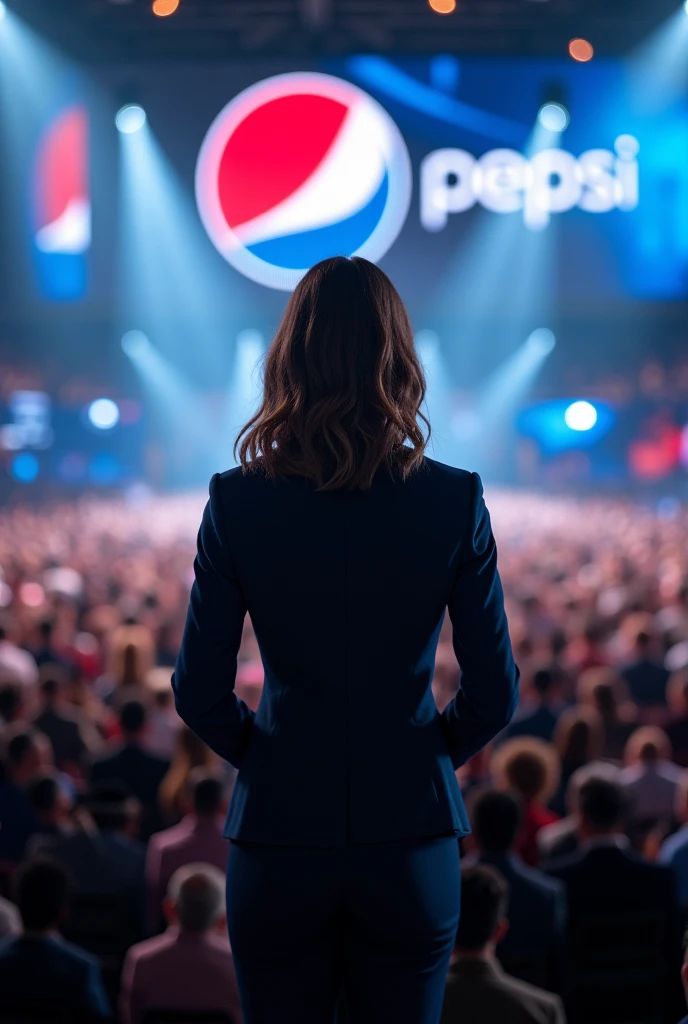 comic strip，one pretty woman，Fantasize about yourself standing on stage and giving a speech
