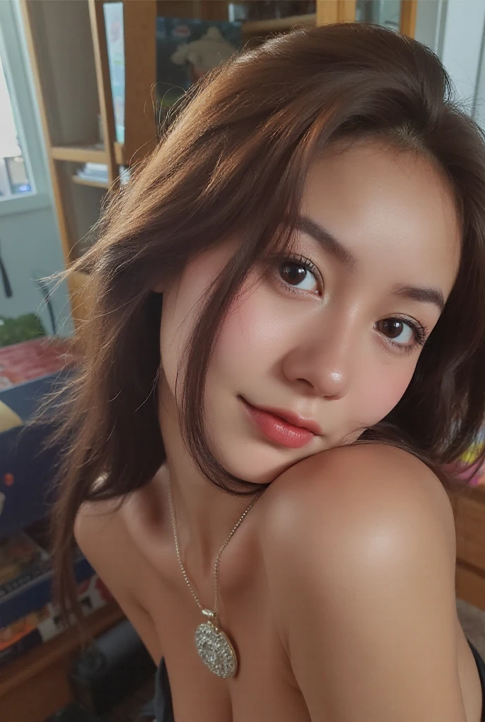 ((Top Quality, 16k, Masterpiece: 1.3)), 1 Beauty, Colossal: 1.1, Slender Abs: 1.1, (Ultra Detailed Face, Highly Detailed Lips, Detailed Eyes, Double Eyelids, Long Hair), (Kneeling: 1.2), Open Mouth, Red Lace Underwear: 1.3, From Top, big breasts, round cleavage, push up bra