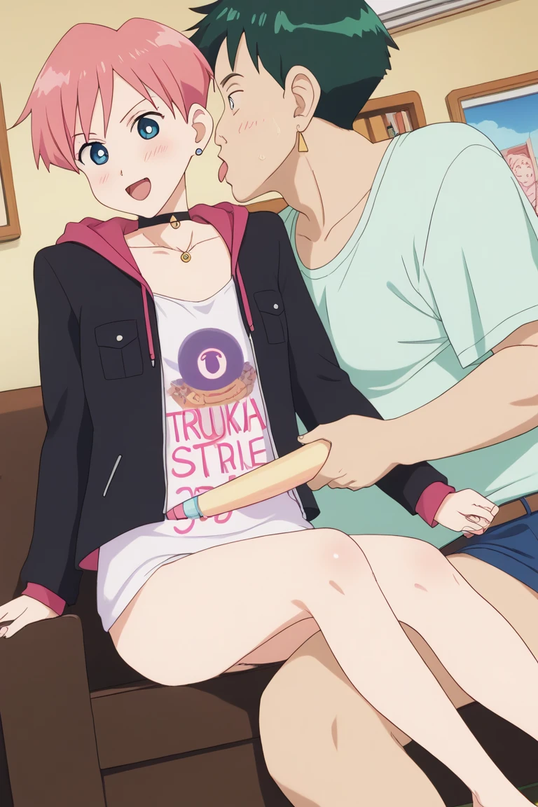 score_9, score_8_up, score_7_up, (anime colors:1.2), friendy, full body, indoors, school bathroom, small breasts, petanko, blush, nose blush, multiple boys, surrounded by male students, penis, erect penis, looking pleasured, micro bikini, stripped bikini, fake dog ears on head, sex, vaginal insertion, uncensored, shaved pussy, clitoris, clitoral hood, standing, taken from behind, leg up, open mouth, tongue out, saliva trail,