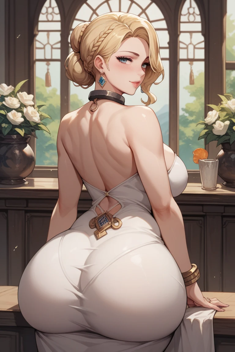 A woman in 4 naked with her sexual ass and her sexy vagina very rich