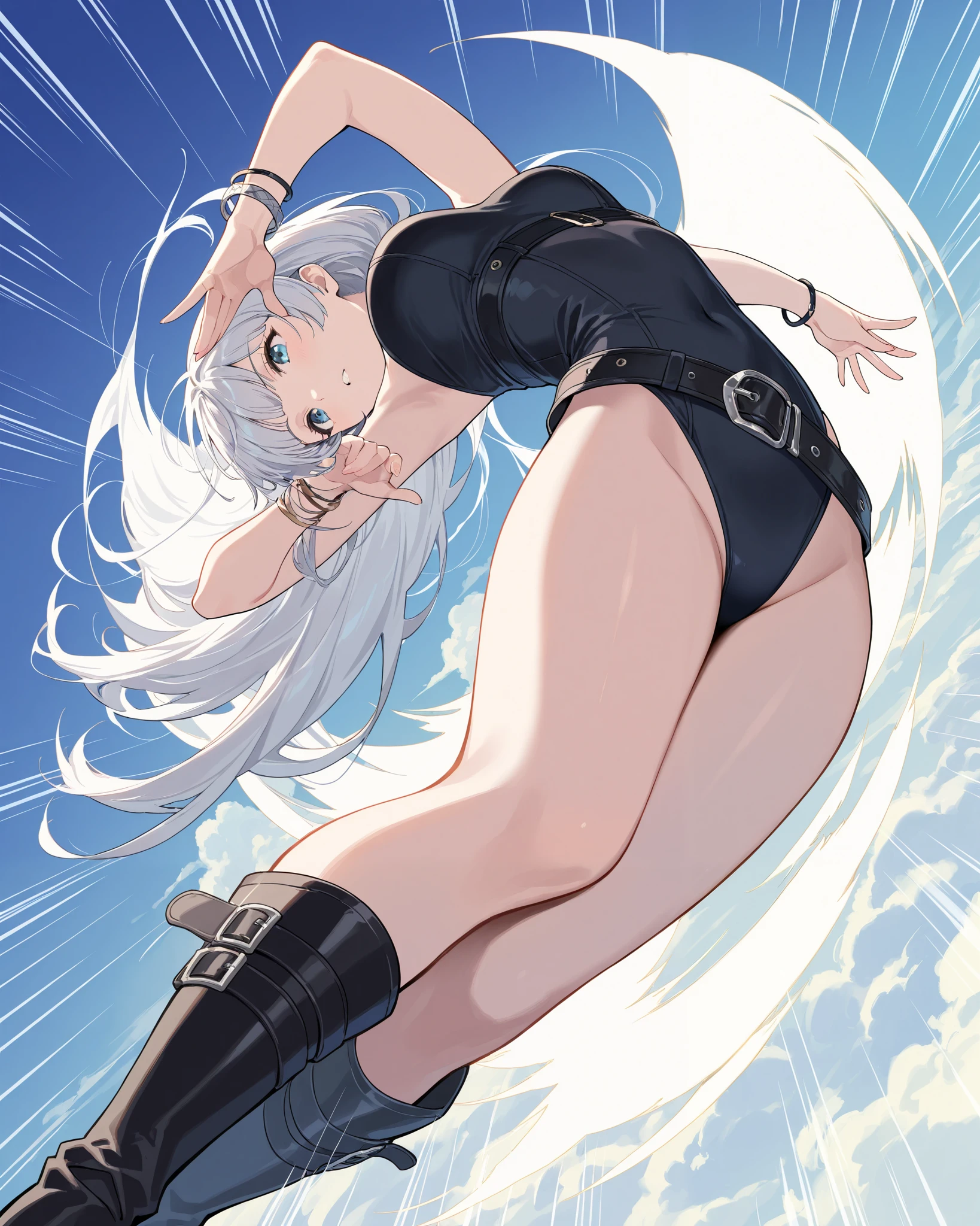 (Super detailed、Ultra-high resolution、8K masterpiece、Vibrant colors)、((Flat Color))、((Floating water))、summer、coastal、1 Masochist Woman、(Perforated bondage swimsuit、Knee-high stockings、garter belt、No underwear、Thick pubic hair、Sweating profusely)、(Turn around、Angle from behind)、(Open your mouth a little、Feels good)、(Random Sexy Poses)、Beautiful pink nipples、Plump labia majora、Wide open labia minora、Peeled clitoris、Normal five-finger、
(Twin tails、Vermilion, blue, silver, golden hair、hair ornaments)、Beautiful blue eyes、Beautiful red lip、(fun、smile、Ahegao)、
TWICE's Tzuyu' on pause、