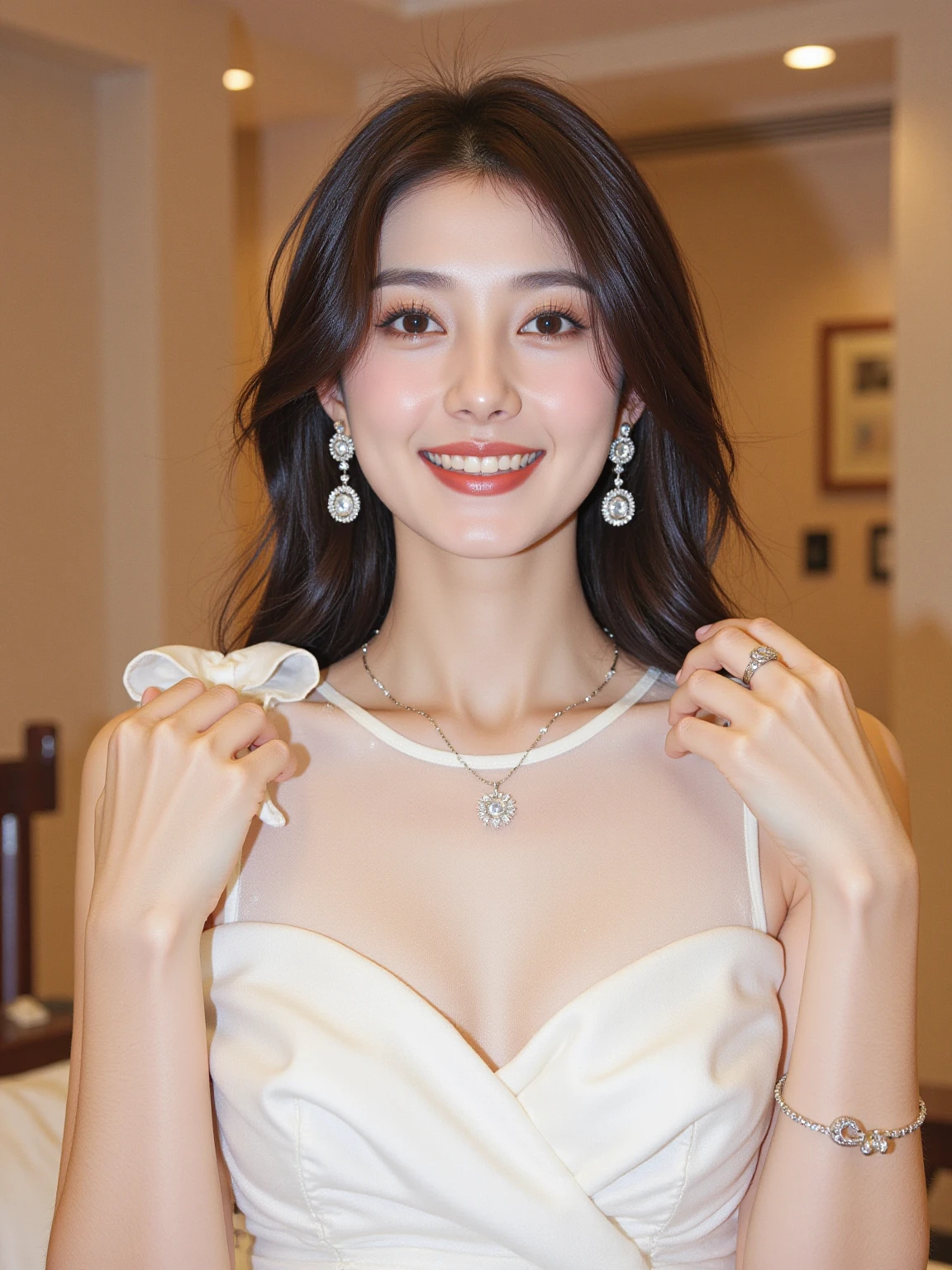 best quality, masterpiece, high resolution, 1girl, beautiful and perfect face, maxi dress, intricate detailed, cinematic feel, 8k, extremely detailed
