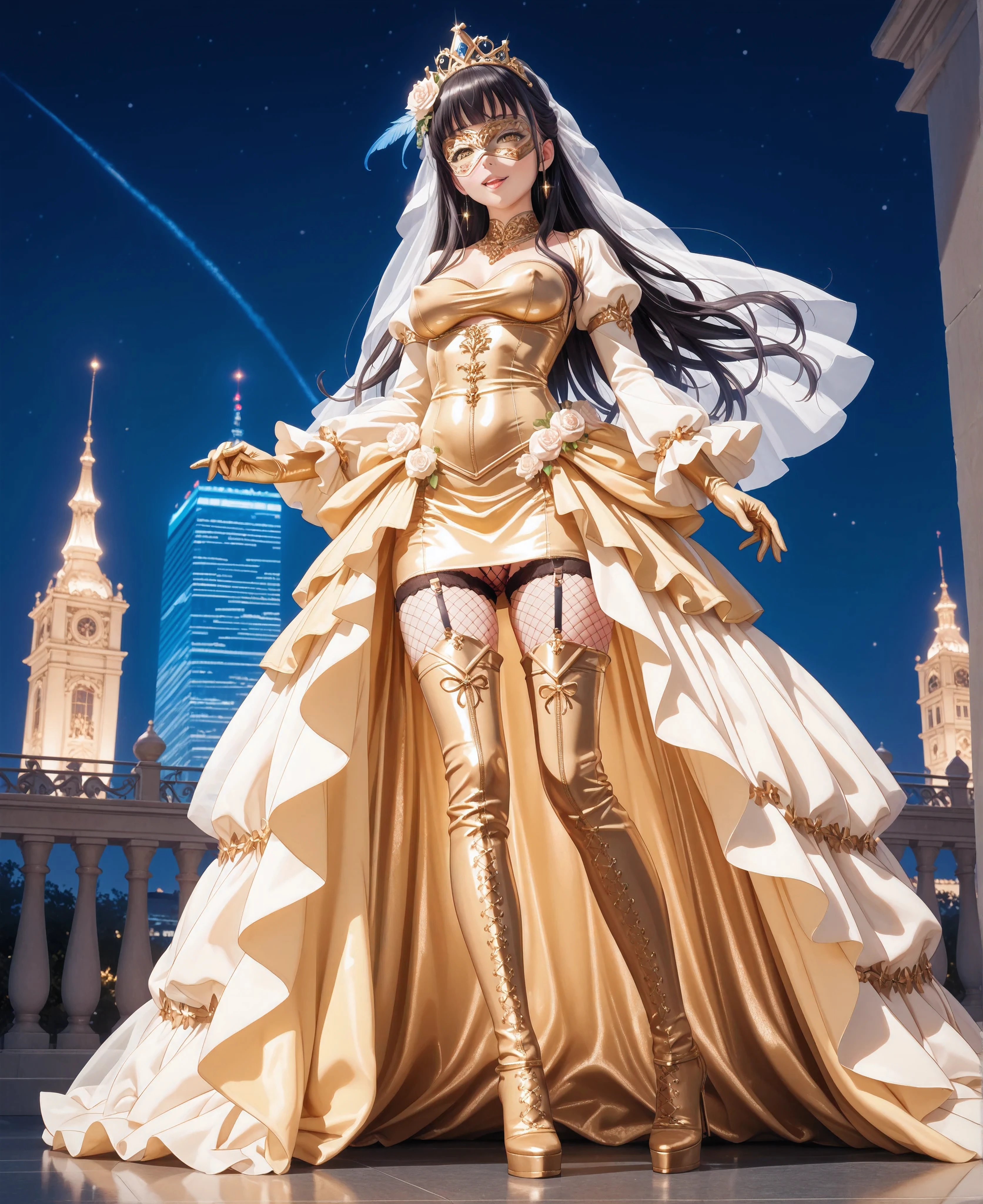 beautiful young woman, Cosmos,a lot_long_hair, 1 girl, Cosmos, alone, white_armor,best quality, Ultra high resolution,Tokyo Fashion,
