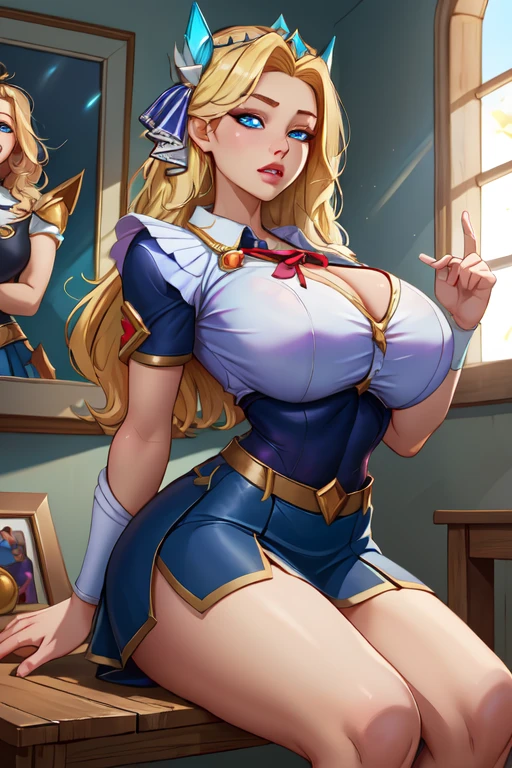 ultra-realistic 8k wallpaper photo,full body shot of a sexy female drill instructor,stunningly beautiful,perfect face,athletic,large breasts,cleavage,long legs,shiny skin,wavy blonde hair,slightly smiling,aroused,military uniform,military base,(nsfw:1.2),(depth of field:1.2),(intricate:1.2),(best quality:1.2),(masterpiece:1.2),(realistic:1.2),(insanely detailed:1.2),(high saturation:1.2),(side light:1.2),by Tim Burton and Michael Parkes and Dorina Costras,<lora:GoodHands-beta2:1>,