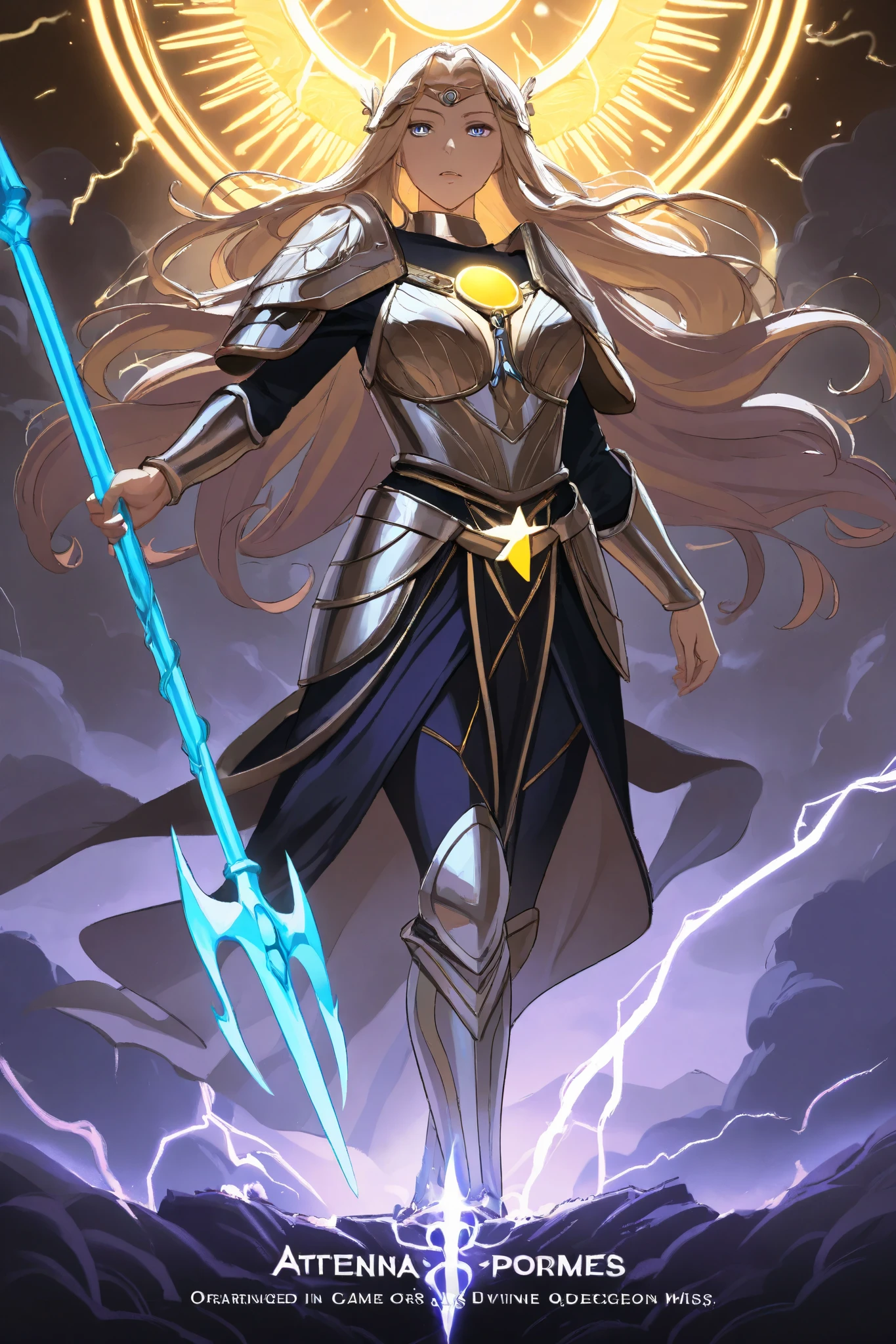 A cinematic game character selection screen featuring the Greek gods as playable characters. The backdrop is a grand, storm-lit Olympus, with towering marble columns, swirling clouds, and faint echoes of divine power.
At the center, the selected character—"Zeus", "Athena", "Poseidon", "Hades", "Aphrodite", or "Ares"—stands in a dramatic pose, illuminated by divine light. Each wears ornate, mythological armor and holds their legendary weapon—Zeus crackling with lightning, Athena gripping her spear, Poseidon wielding his trident, and Artemis drawing her glowing bow.
To the sides, portraits of other gods fade into mist, awaiting selection. Above each, their stats and divine abilities appear in an ancient, glowing script, detailing strengths in war, wisdom, magic, or destruction. Below, a “Select Deity” prompt shimmers, awaiting the player’s choice.