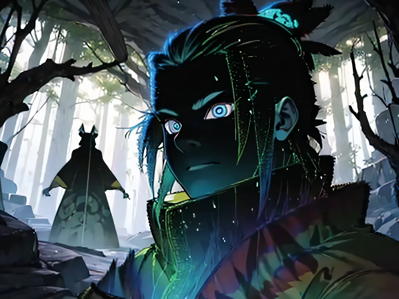 5. Progenitores Esquecidos
🧬 Estilo: Old Beings, Mutantes Misteriosos
👀 Descrição: The first inhabitants of the island - but something changed them. Their bodies are still humanoid, but elongated and crooked, as if they had grown in the wrong way. His eyes are empty,  without pupils, and their hands have fingers that are too long. They live in deep caves, emerging at night to collect samples from the invaders, as if they were studying their prey. Their skin glows slightly in the dark.
🎨  color palette :  Blue-gray , ghostly white, black-shadow.
💡  Extra Elements : Distorted voices echoing in the caves, ancient symbols carved in stone, smell of mold and dampness.