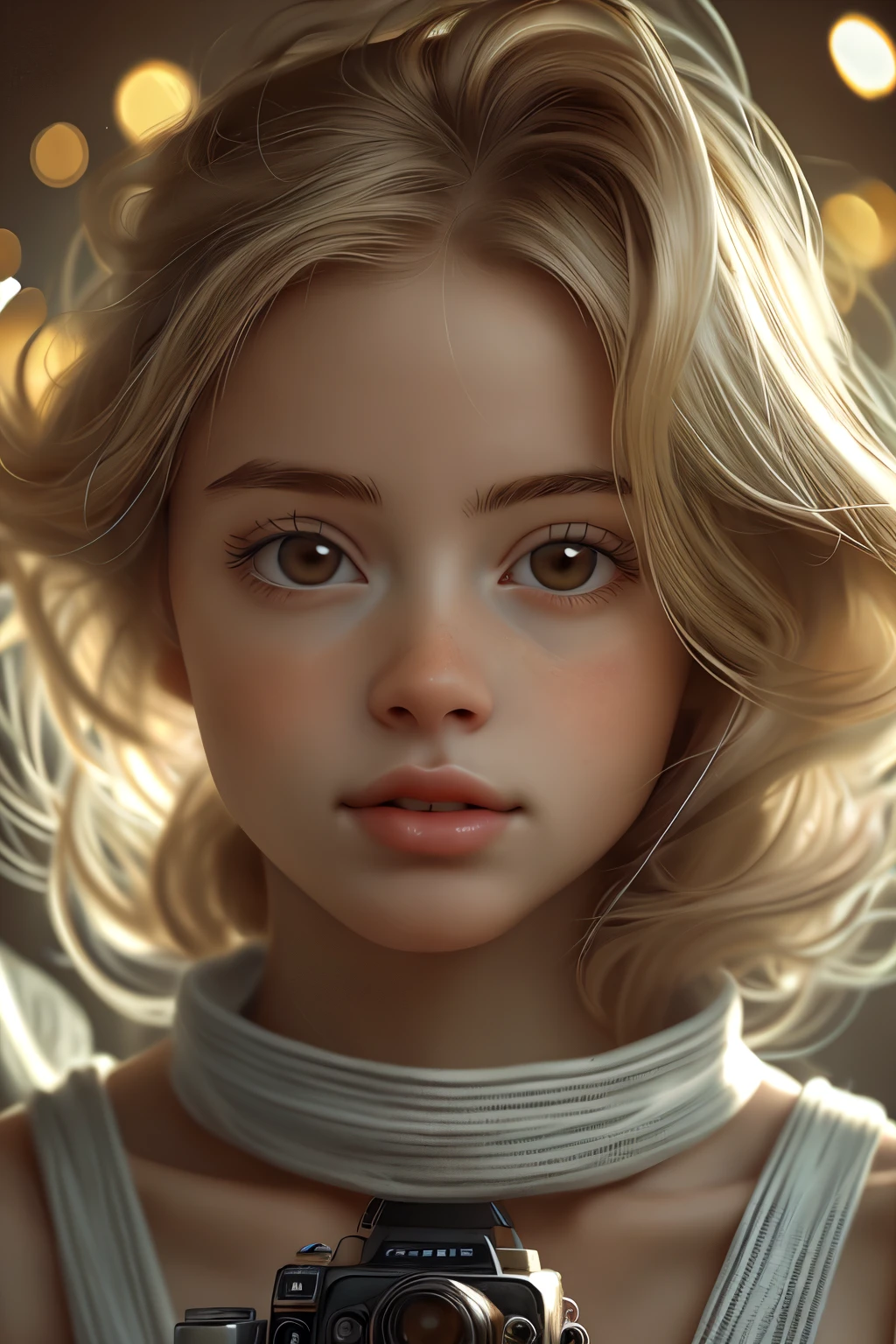 young woman, colorful chaos, elegant, vivid colors, atmospheric, petals, vibrant, striking visual design, twisting flowing fabric, the world implodes behind her, action shot, unravelling, unfurling, blossoming, bright eyes, front lit, erupting, undercurrent, endless bloom, portal, top-down camera angle, perfect face, perfect eyes detailed, realistic, high quality, long blonde hair, ultra detail

