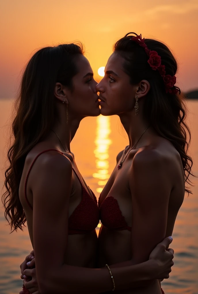 Pov when fisheye cam view when curvy pregnant plus size latina brazilian mom kisses with her lesbian partner in front of you, iphone camera style. 8k hd, realface, cinematic, highly detailed, Extreme